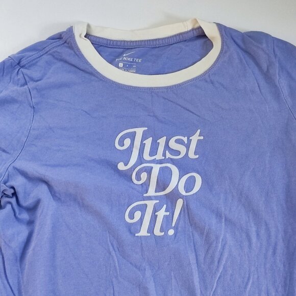 Nike Tee "Just do it" short sleeve T-shirt lilac women's size S - Picture 2 of 9